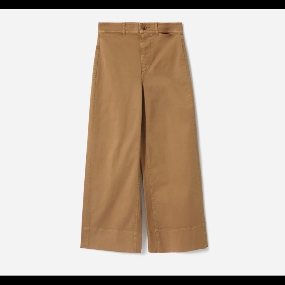 Everlane high waist wide leg cropped chino